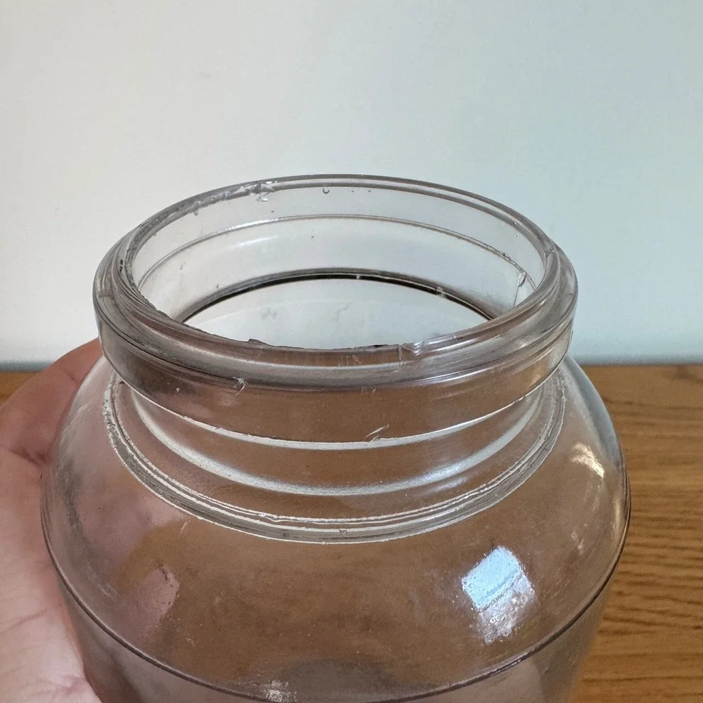 ECONOMY KERR Antique‎ Canning Jar Clear Glass Quart Jar Made in Portland, Oregon